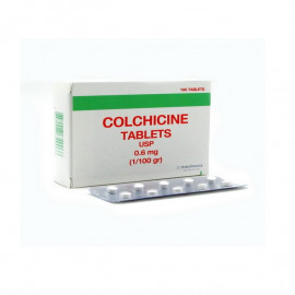 Таблетки для лечени подагры Колхицин (Colchicine 0.6mg),10 блистеров по 10 таблеток